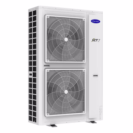 Carrier XCT7 side discharge outdoor units for premium residential comfort planning